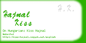 hajnal kiss business card
